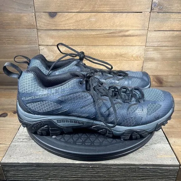 Merrell Moab Edge Mens Size 12 Dark Slate Fabric Hiking Lace Up Shoes J35929