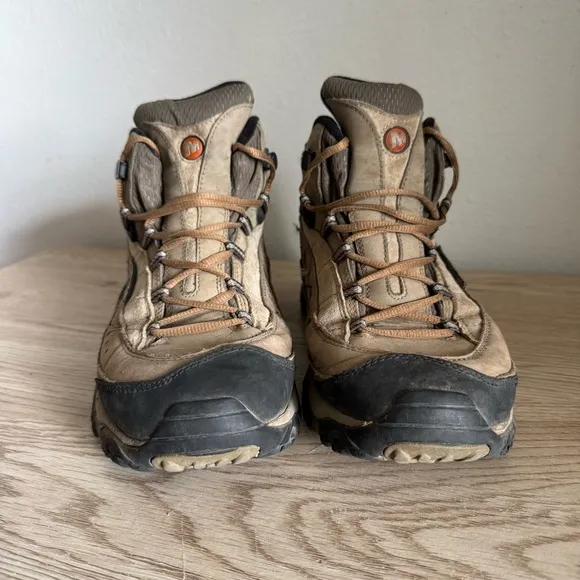 Merrell Pulse II Vibram Waterproof Hiking Boots Loden Taupe Mens Size‎ 10