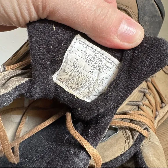 Merrell Pulse II Vibram Waterproof Hiking Boots Loden Taupe Mens Size‎ 10