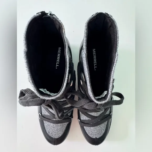 Merrell Shiloh II Warm Black and Gray Ankle Boots