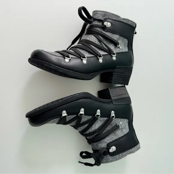 Merrell Shiloh II Warm Black and Gray Ankle Boots