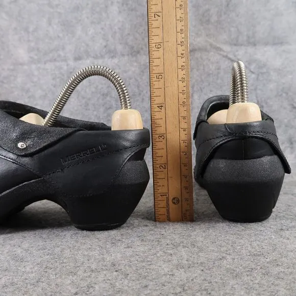 Merrell Shoes Womens 8 Slip On Clog Luxe Wrap Leather Fashion Comfort Stud Black