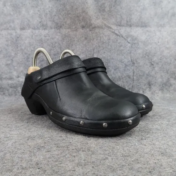 Merrell Shoes Womens 8 Slip On Clog Luxe Wrap Leather Fashion Comfort Stud Black