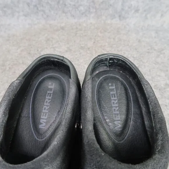 Merrell Shoes Womens 8 Slip On Clog Luxe Wrap Leather Fashion Comfort Stud Black