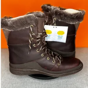 MERRELL Tremblant Ezra Lace UP Waterproof Ice Fur Boots Size 9.5