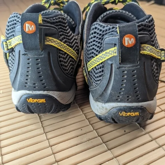 MERRELL WATERPRO MAIPO CARBON YELLOW Hiking shoes.J4149 men's sz 12.5High grip