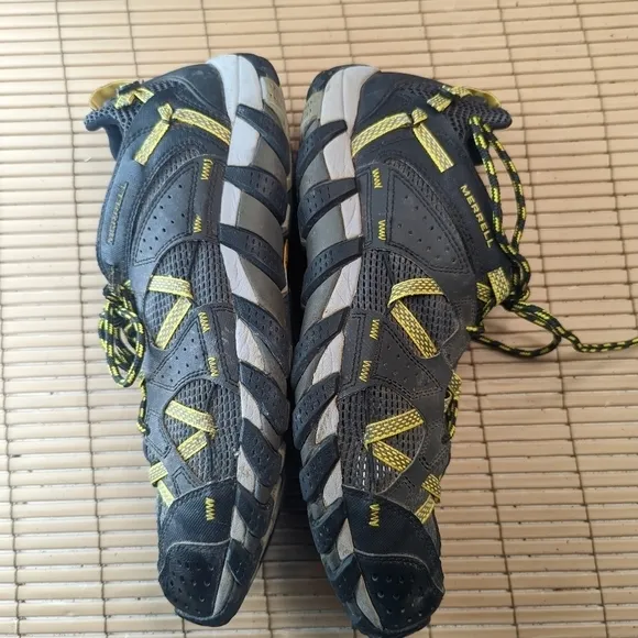 MERRELL WATERPRO MAIPO CARBON YELLOW Hiking shoes.J4149 men's sz 12.5High grip