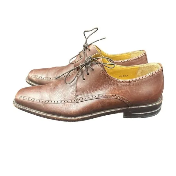 Mezlan Enterprise Oxford Shoes Mens 8.5 M Brown Leather Bicycle Toe Spain