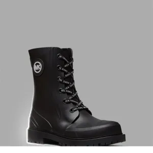 Michael Kors Black Rain Boots Montaigne PVC