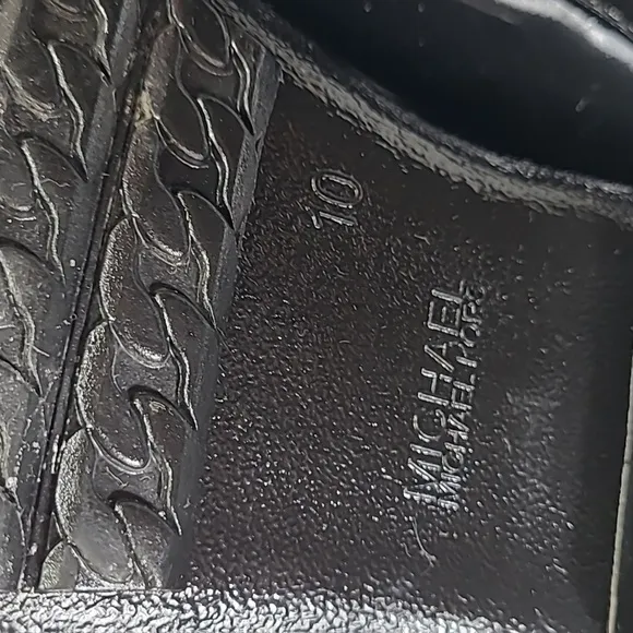 Michael Michael Kors Easton Lace Up Duck Boot - Black - Size 10 - Rain Leather