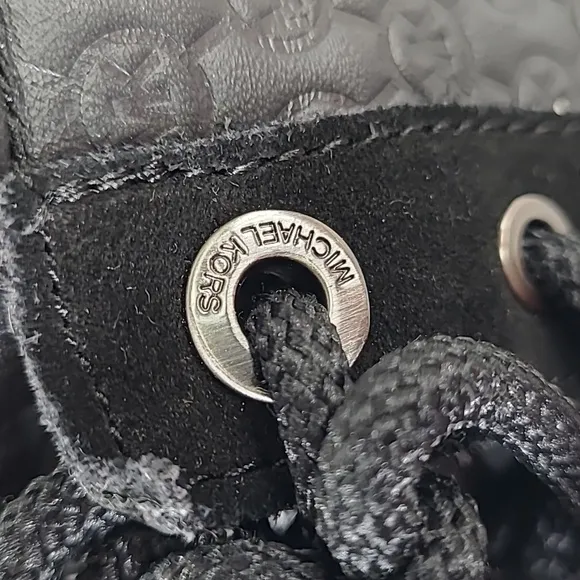 Michael Michael Kors Easton Lace Up Duck Boot - Black - Size 10 - Rain Leather