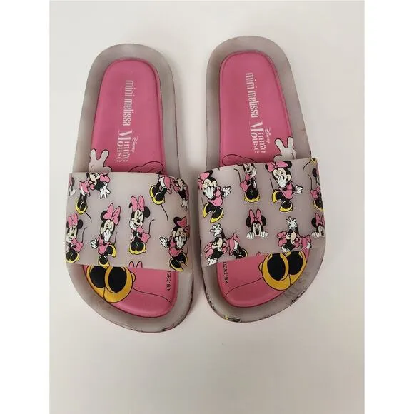 Mini Melissa Girls Beach Slide   Mickey And Friends Disney Sandals Pink Size 2