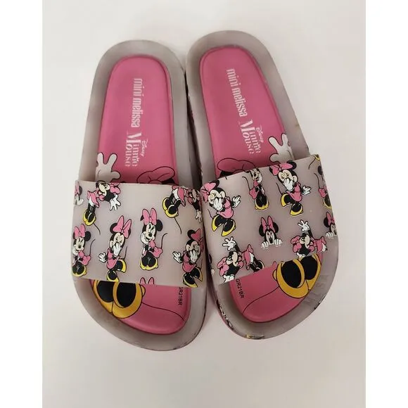 Mini Melissa Girls Beach Slide   Mickey And Friends Disney Sandals Pink Size 2