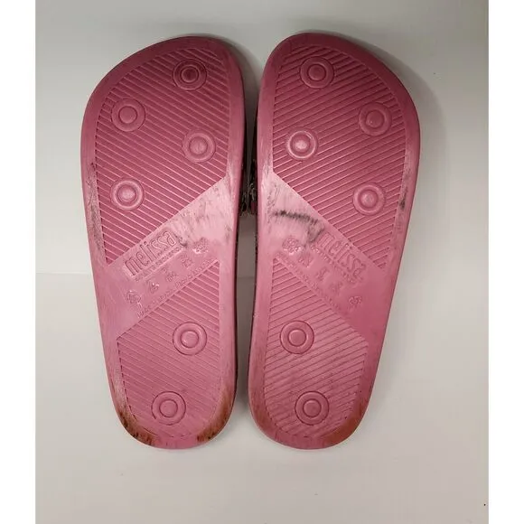 Mini Melissa Girls Beach Slide   Mickey And Friends Disney Sandals Pink Size 2