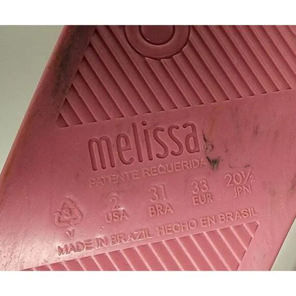 Mini Melissa Girls Beach Slide   Mickey And Friends Disney Sandals Pink Size 2