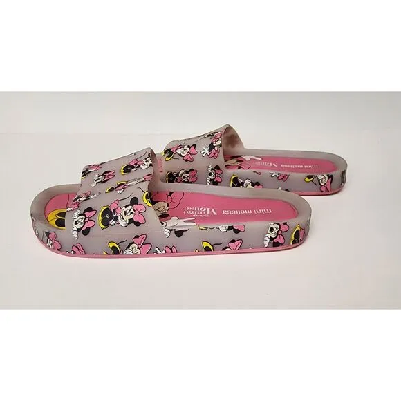 Mini Melissa Girls Beach Slide   Mickey And Friends Disney Sandals Pink Size 2