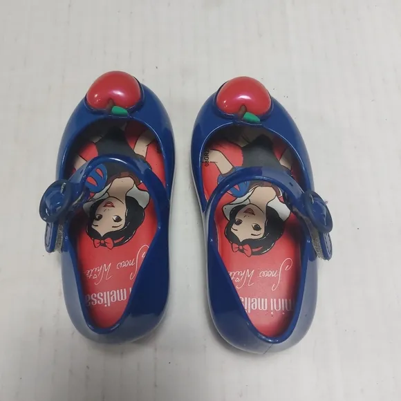 Mini Melissa Mary Jane Snow White Blue Shoes Size 6