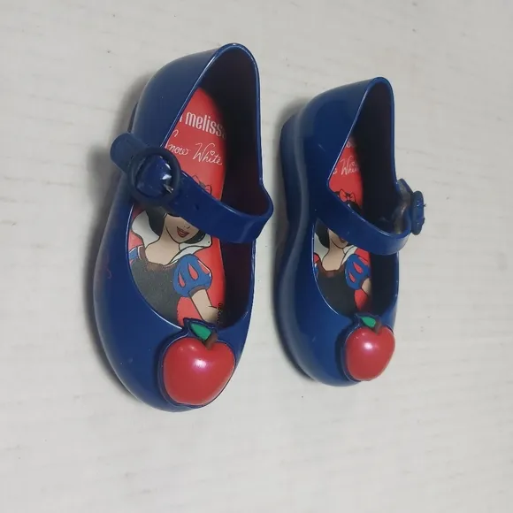 Mini Melissa Mary Jane Snow White Blue Shoes Size 6