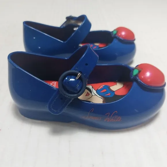 Mini Melissa Mary Jane Snow White Blue Shoes Size 6