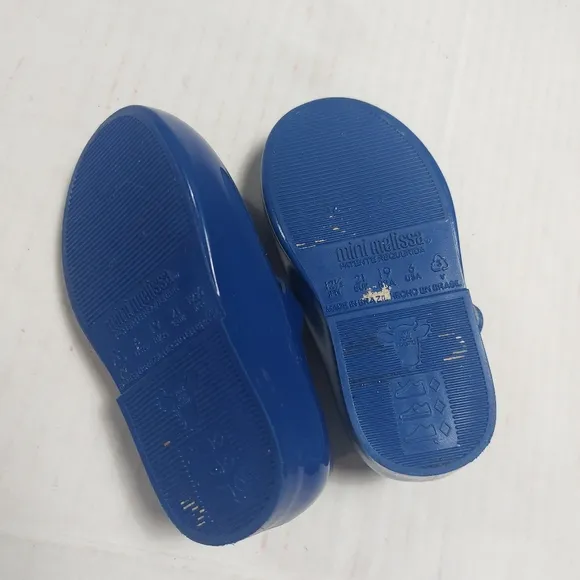 Mini Melissa Mary Jane Snow White Blue Shoes Size 6
