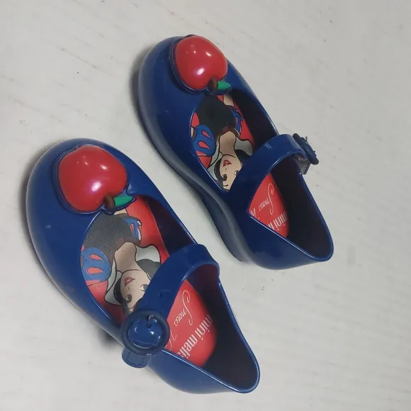 Mini Melissa Mary Jane Snow White Blue Shoes Size 6