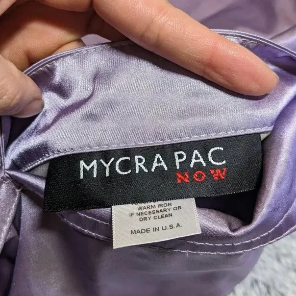 Mycra Pac Purple Gray Donatella Jacket Hooded Reversible Rain Coat Small 6 - 8