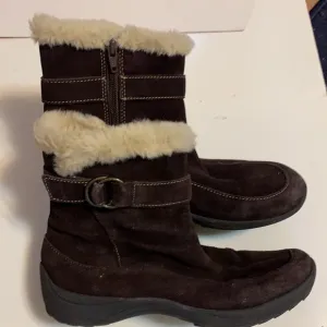 NATURALIZER VELOUR SUEDE WINTER BOOTS, BROWN SZ 7N RAIN SNOW