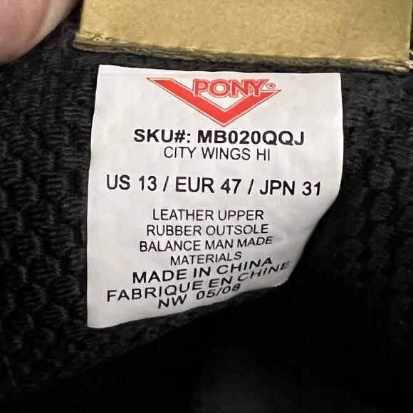Neff x Pony Collab RARE Tommy Zumiez 100k Factory City Wings Hi Size 13