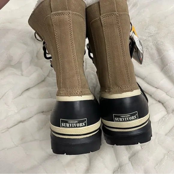 NEW 3M Thinsulate Men's Black and Tan Winter Boots