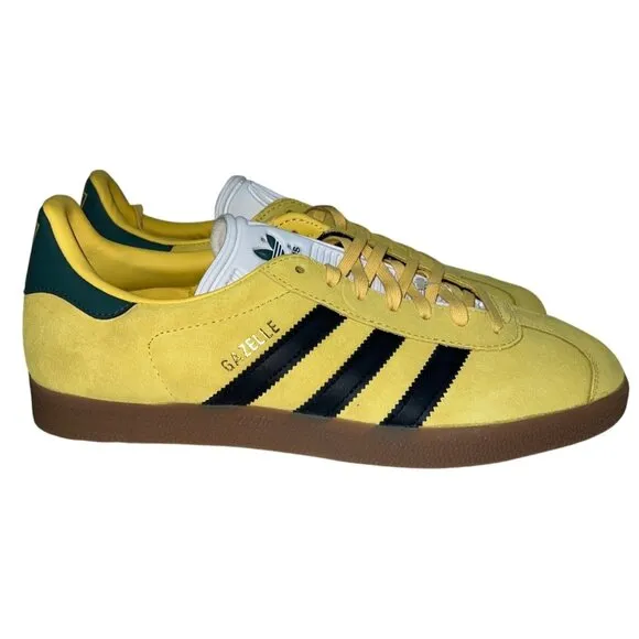 NEW! Adidas Men's Gazelle Jamacia Rekive Football  Yellow Sneakers Shoes 10.5