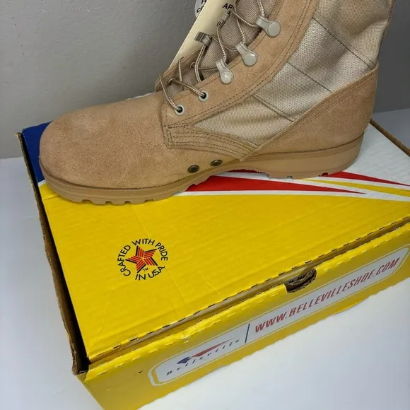 NEW Army Combat Boots Hot Weather Color Dessert Tan Size 12 R Medium Width