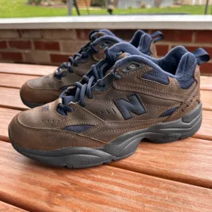 New Balance 609 Hiking Shoes Leather Brown Trainers Size 7.5