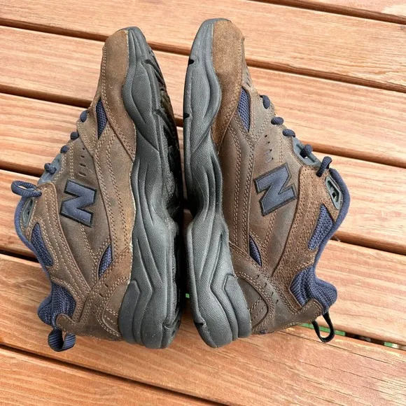 New Balance 609 Hiking Shoes Leather Brown Trainers Size 7.5