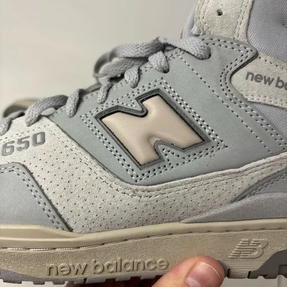 NEW BALANCE 650R LIGHT ALUMINUM RAIN CLOUD SHOES SIZE 9.5 BB650RGG
