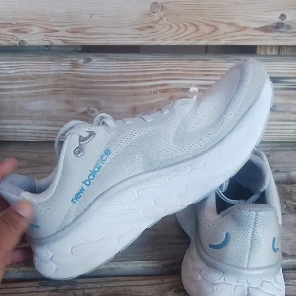 New Balance Fresh Foam Shoes in Cream and Light Blue