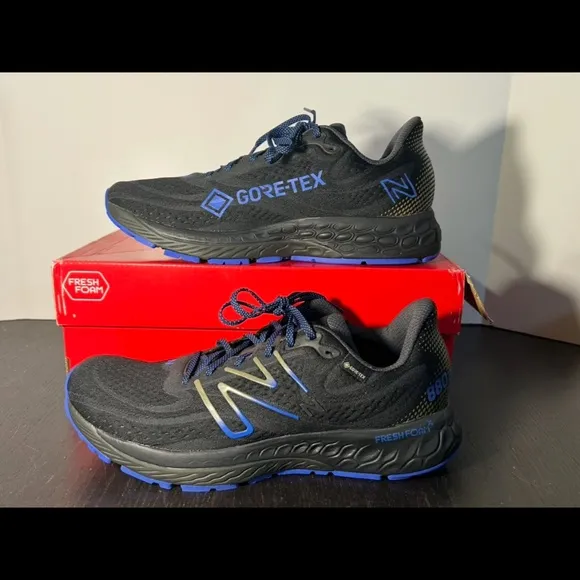 New Balance Fresh Foam X 880v12 Gore-Tex Running Shoes Black/Blue Mens 10.5