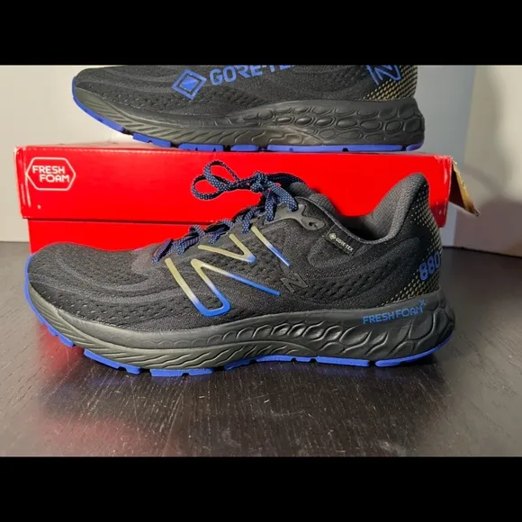 New Balance Fresh Foam X 880v12 Gore-Tex Running Shoes Black/Blue Mens 10.5