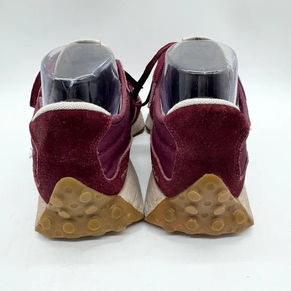 New Balance Lifestyle 327 Maroon &amp; White Athletic Casual Sneaker Shoes Boy's 4