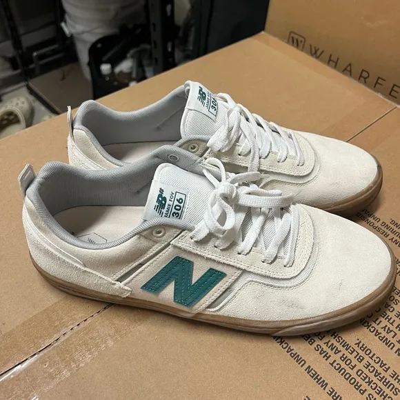 New Balance Men's Jamie Foy 306 White and Green Sneakers
