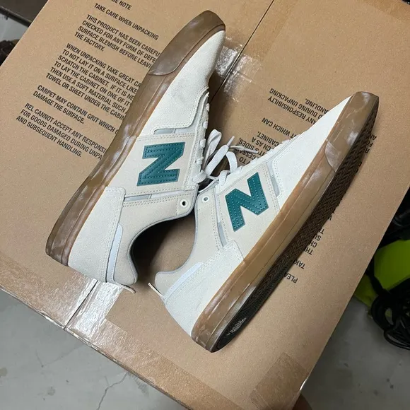 New Balance Men's Jamie Foy 306 White and Green Sneakers