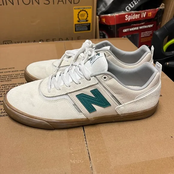 New Balance Men's Jamie Foy 306 White and Green Sneakers