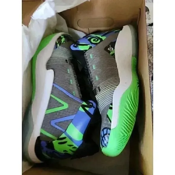 New Balance TWO WXY V2 Neon Lights Gray Green Purple Basketball Shoes W Sz 9.5