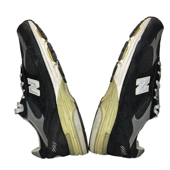 New Balance 993 Black Grey &amp; White Men's Size 12 4E Heritage MR993BK