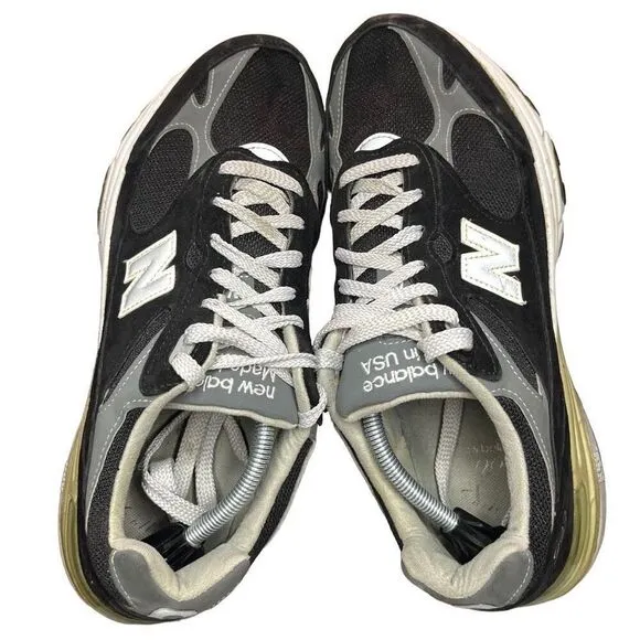 New Balance 993 Black Grey &amp; White Men's Size 12 4E Heritage MR993BK