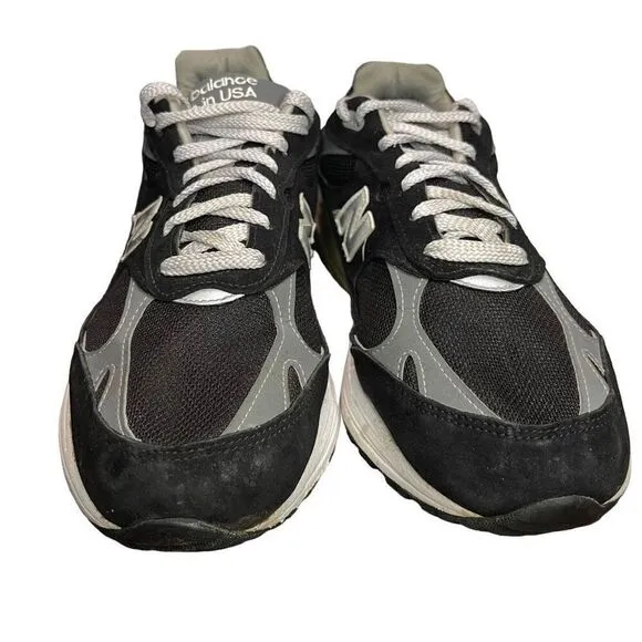 New Balance 993 Black Grey &amp; White Men's Size 12 4E Heritage MR993BK