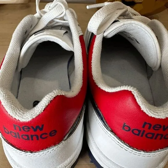 NEW BALANCE White‎ Navy Red Leather Men's Sneakers