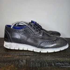 NEW BED STU Cayuga II Mens Size 9.5 Oxford Sneakers Organic Leather Gray White