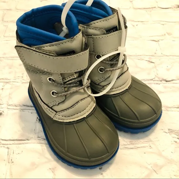 New blue and gray Sperry Harbor Duck Boots (Baby/Toddler 6)