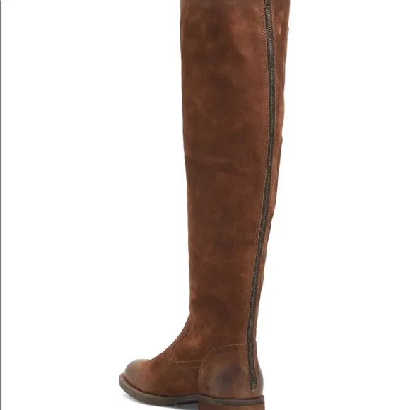 New!! Born Borman Distressed Suede Over The Knee Boots Brown Women’s Siz…