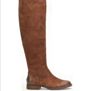 New!! Born Borman Distressed Suede Over The Knee Boots Brown Women’s Siz…